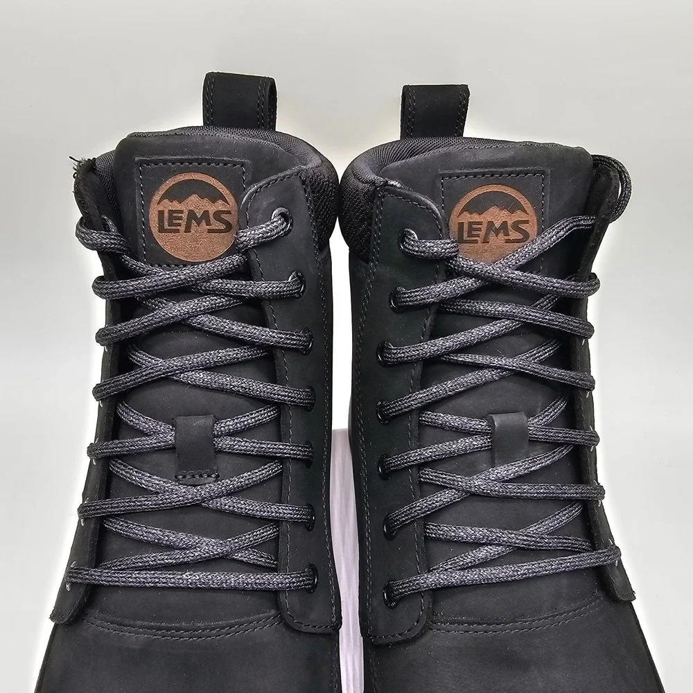 Lems Boulder Summit Boot Waterproof Men's  14 / Women's 15.5  Black (Coal)